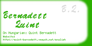 bernadett quint business card